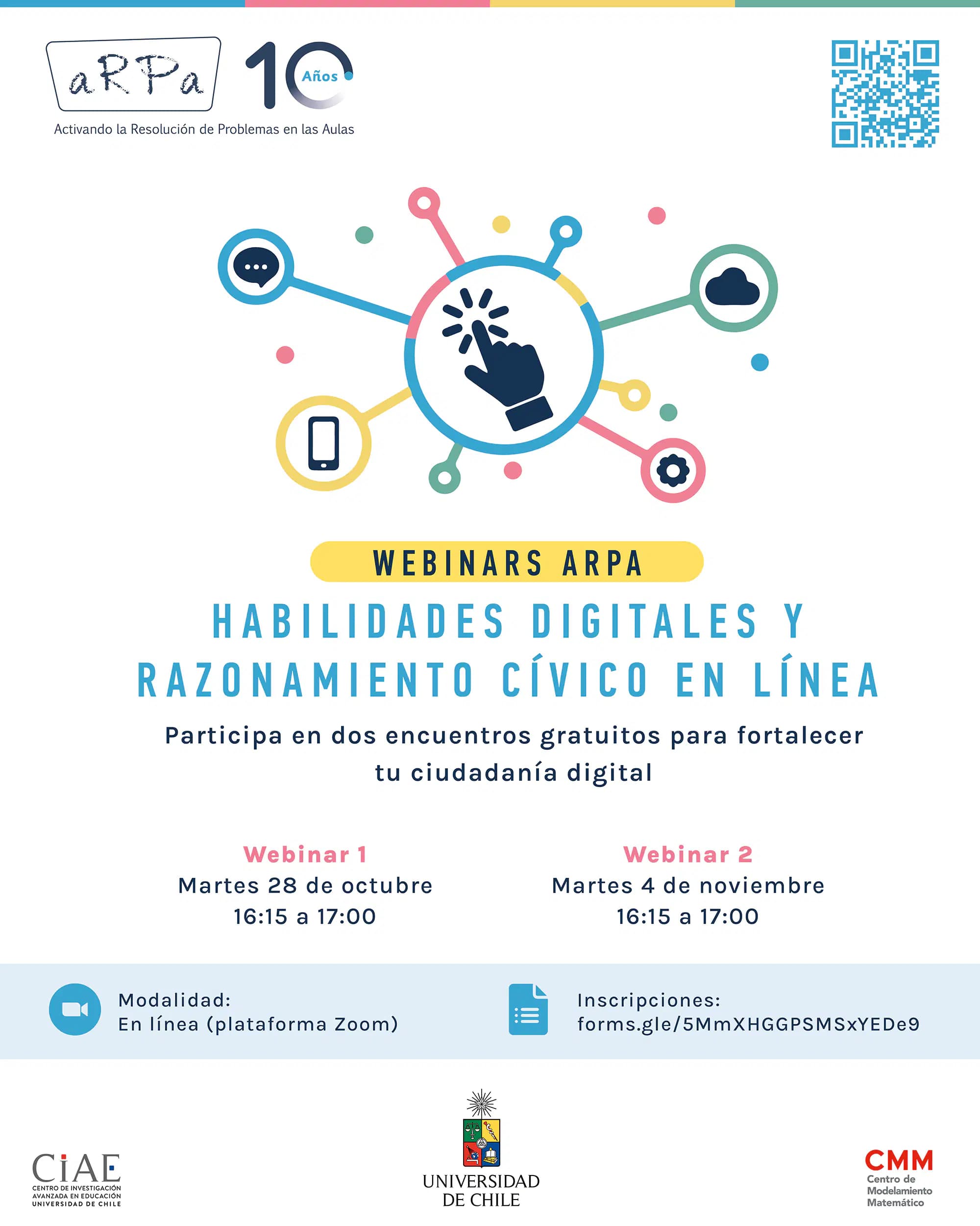 Webinars ARPA: Habilidades Digitales y Razonamiento Cívico en Línea